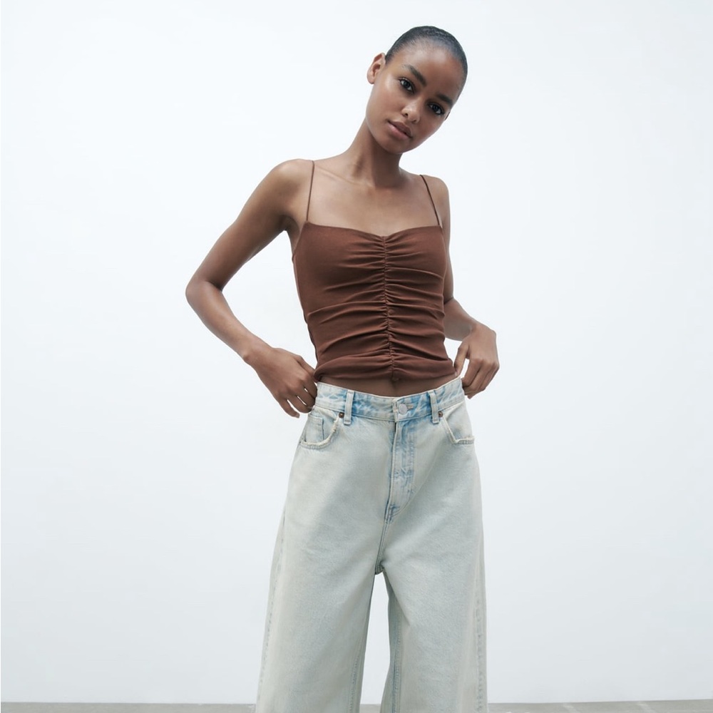 BNWT ZARA - ruched elasticized top